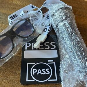 Press Pass with Microphone and Sunglasses Costume